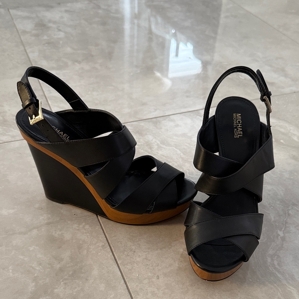 Michael Kors Black Platform Sandals
